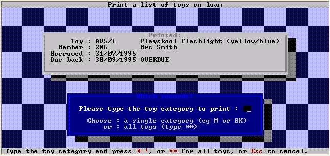 ToyBase for DOS